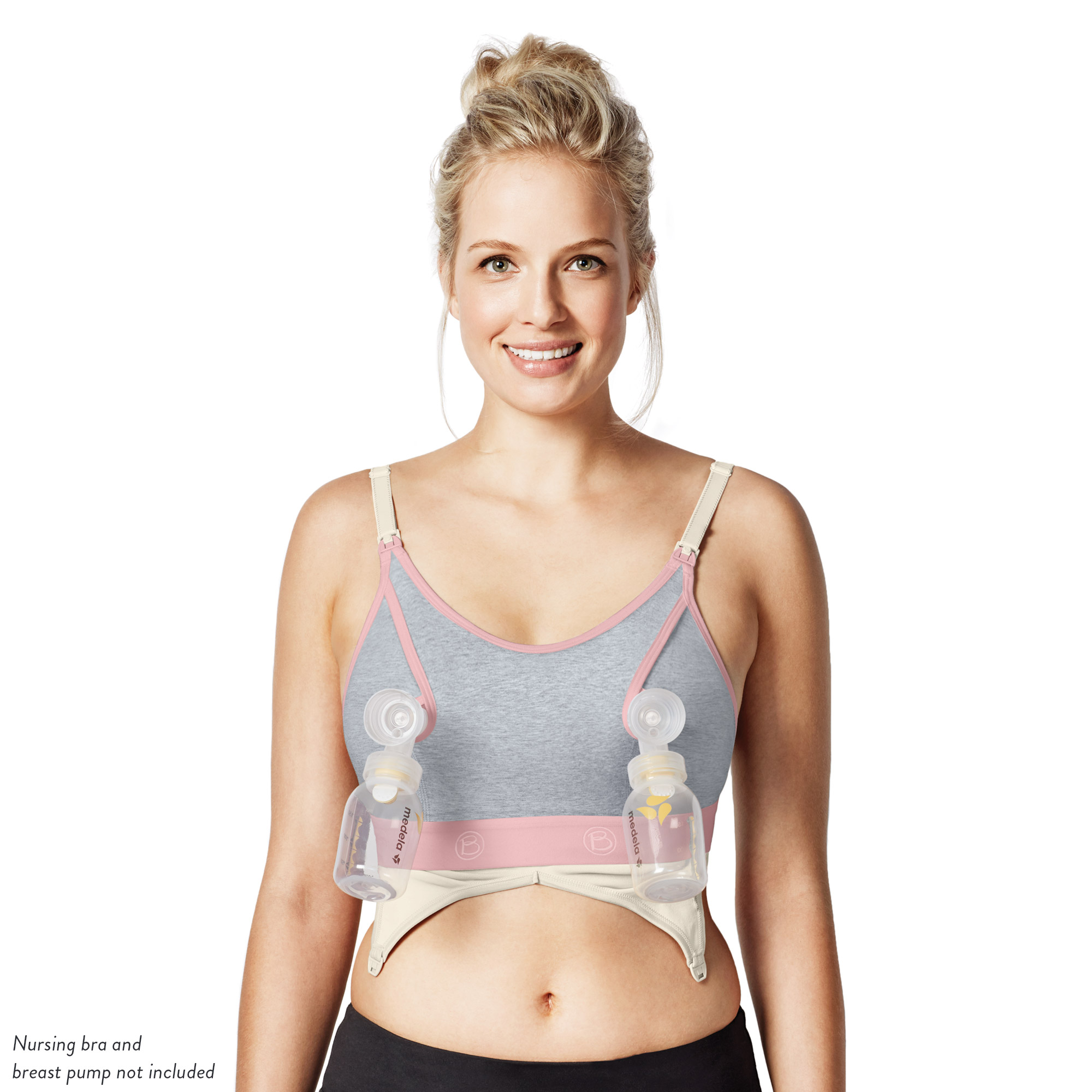Bmama Comfort Breathable Hands-Free Pumping and Nursing Sport Bra