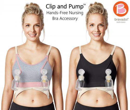  Hands Pumping Bra, Black Comfortable Breathable Breast Pump Bra  Professional for Pregnancy (L) : Baby