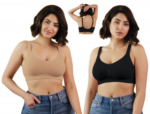 Medela Comfy Bra, Wire-Free, Removeable Foam Cups, Black, Extra-Large :  : Clothing, Shoes & Accessories