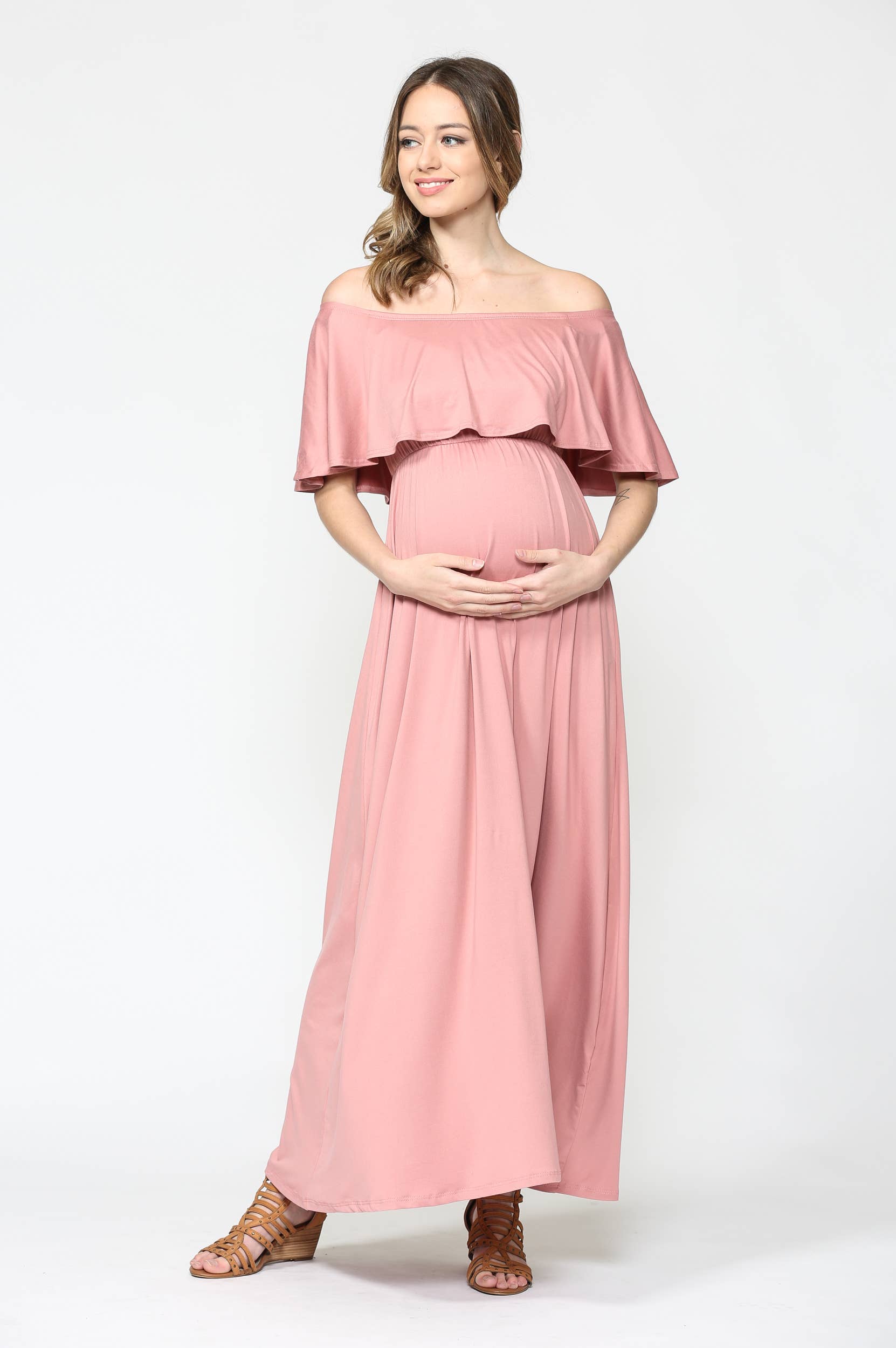 Soon Maternity Claire Off-Shoulder Dress - AirRobe