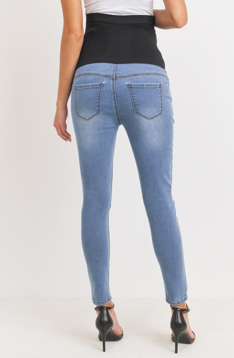 Maternity Stretch Jeans with Over The Belly Comfort Band