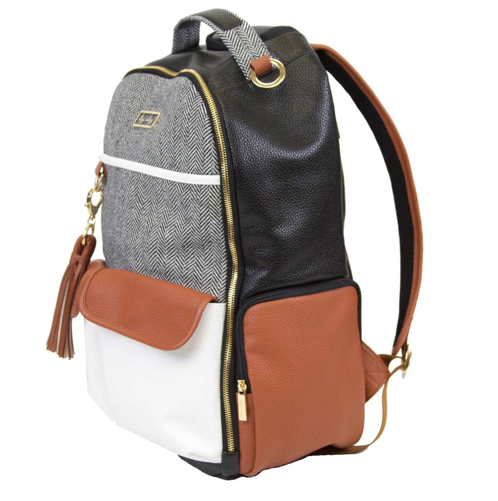 itzy ritzy boss backpack coffee and cream