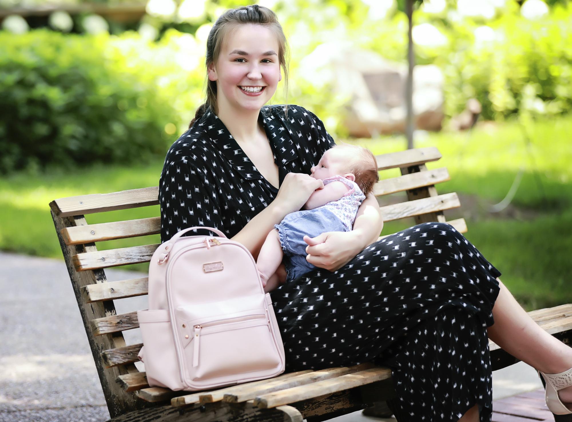 blush diaper backpack