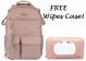 Itzy Ritzy Boss Diaper Bag Backpack - Blush + FREE Wipes Case