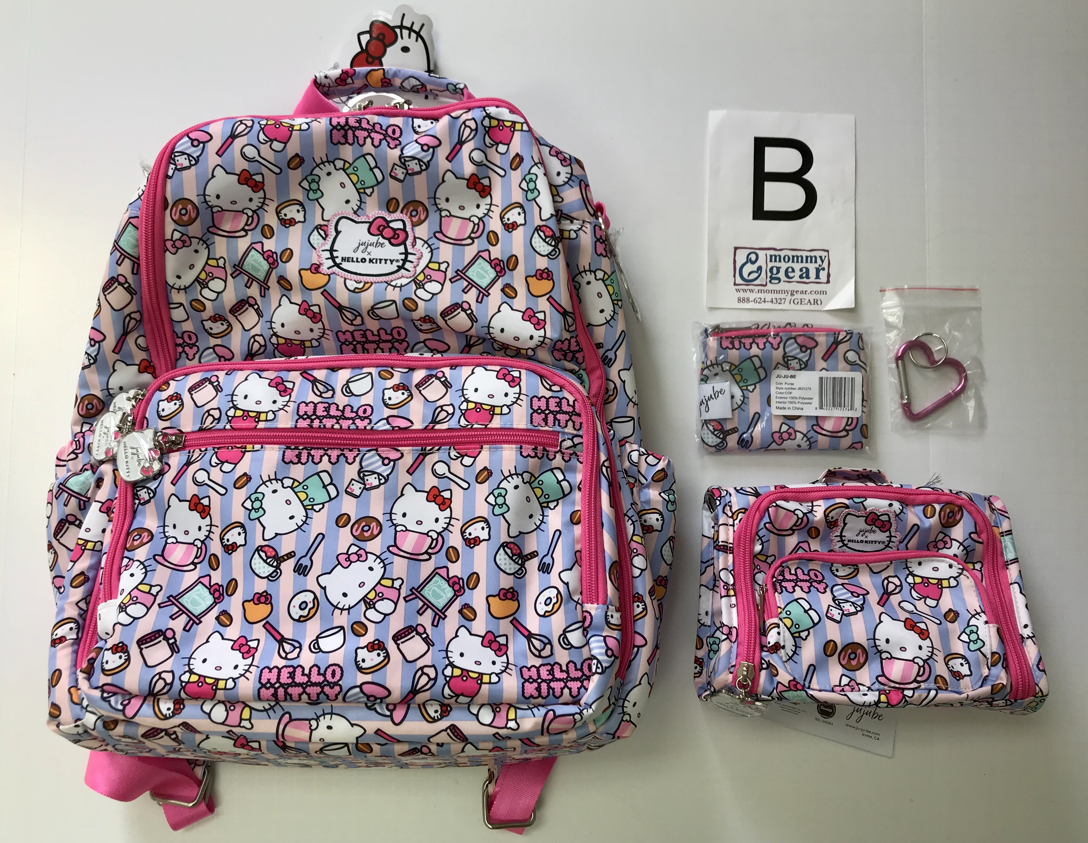 Ju-Ju-Be Zealous Backpack, Mini BFF & Coin Purse Bundle - Hello Bakery  Hello Kitty