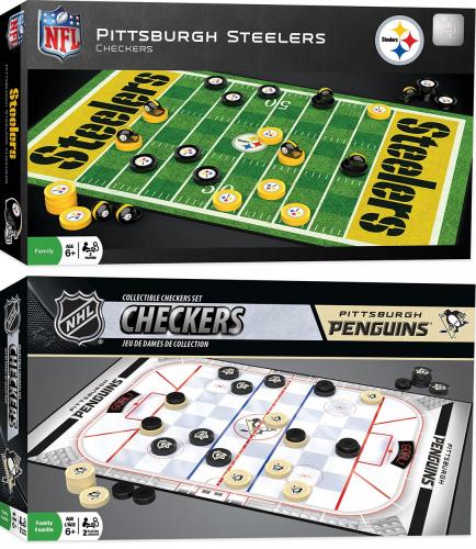 Master Pieces - Pittsburgh Steelers NFL Checkers Board Game