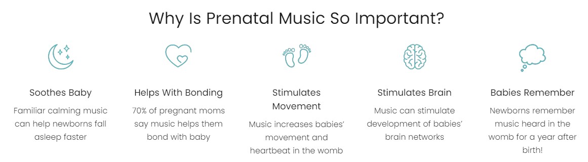 Mbrio Pregnancy Headphones - Aqua