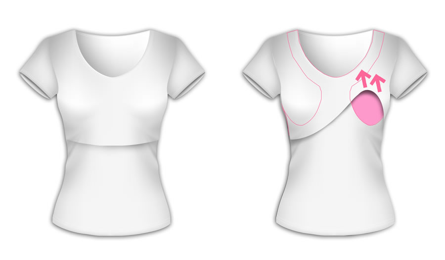 Melinda G Smoothly Divine Tee-Shirt Nursing Bra w/ Removable Pads