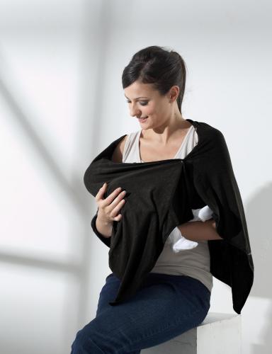 Mothers En Vogue Cable Knit Nursing Poncho Sweater & Nursing Tank