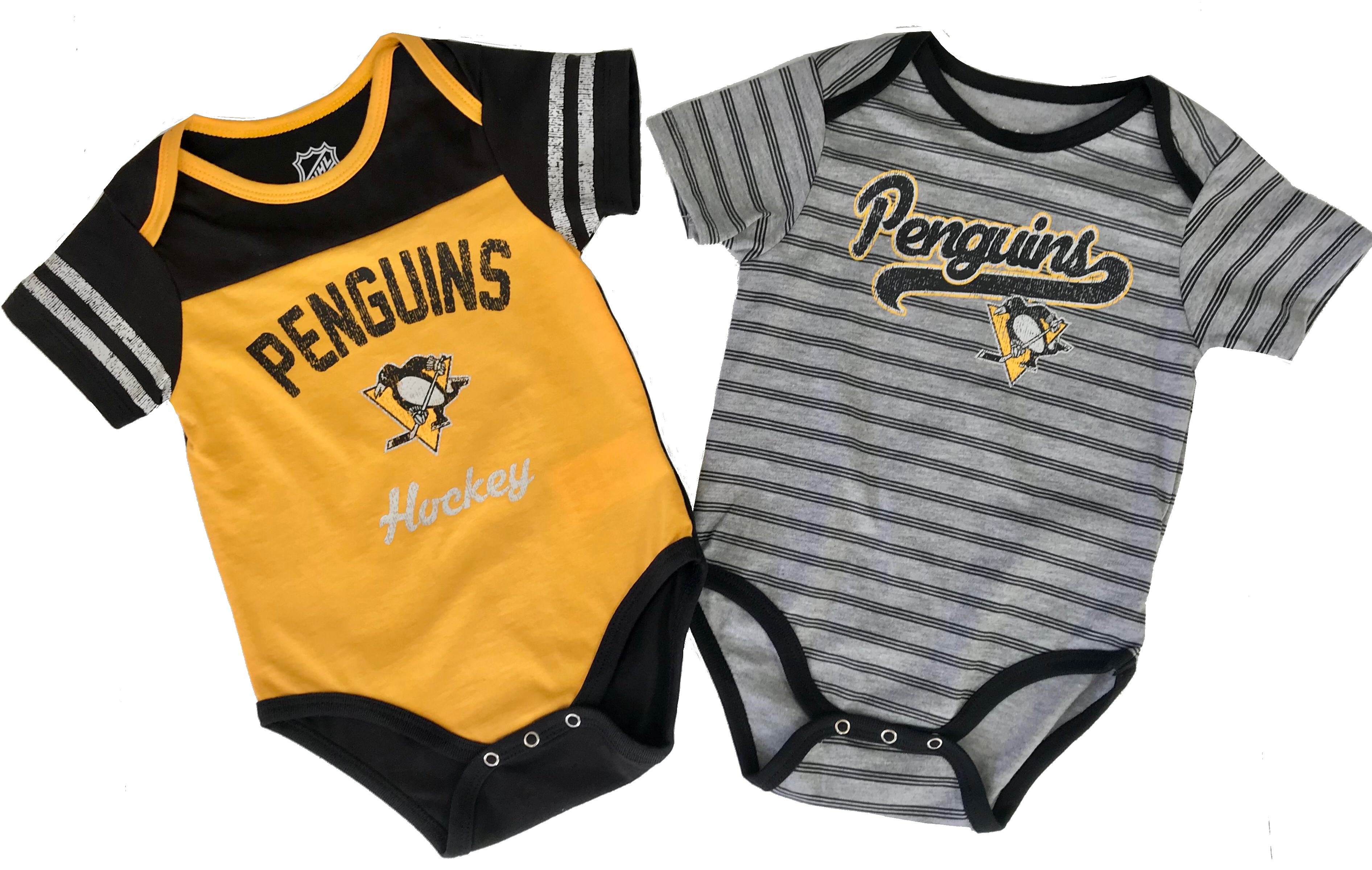 NHL Pittsburgh Penguins Infant Girls' 3pk Bodysuit - 12M