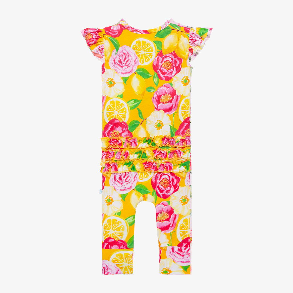 Posh Peanut Floral Ruffle Romper sz 12-18m – Me 'n Mommy To Be