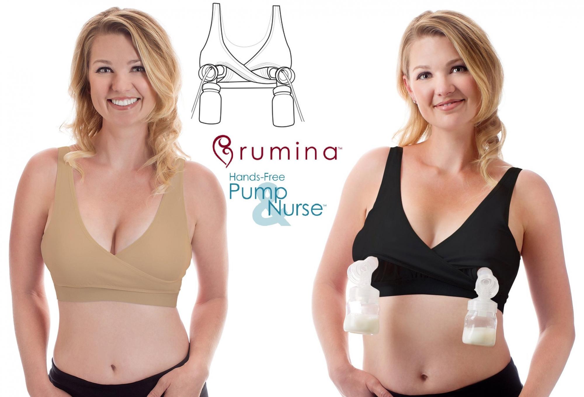 Rumina Classic Crossover Hands-Free Pumping & Nursing Bra--X-Large