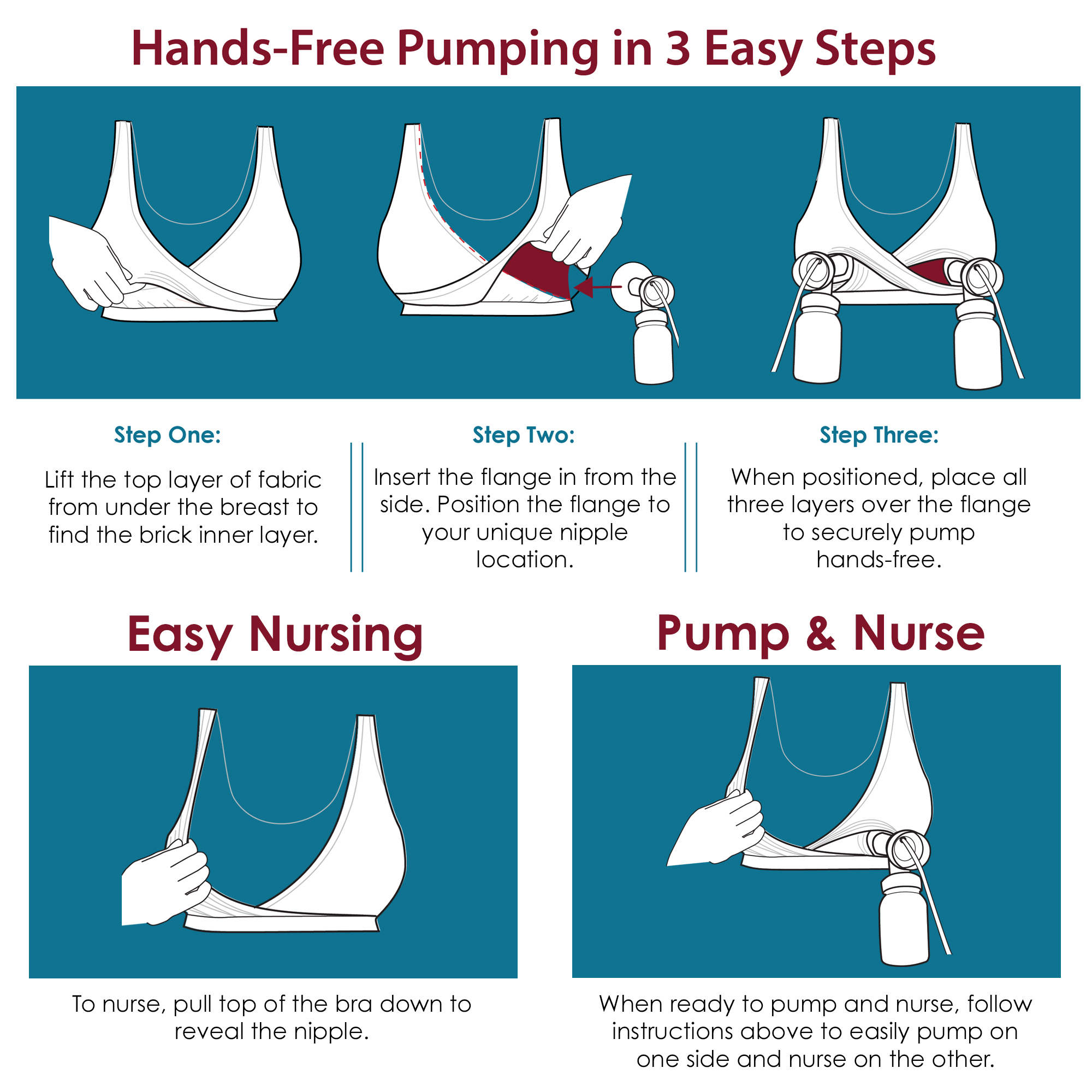 Racerback Hands Free Pump&Nurse Nursing Bra for Hands-Free Pumping and  Breastfeeding., Nude XS