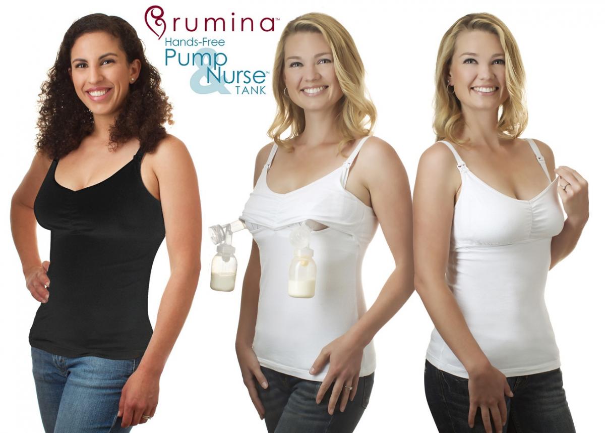 Rumina Relaxed Nursing Bra with a Built-in Hands-Free Pumping Bra - Nude,  XS : : Clothing, Shoes & Accessories