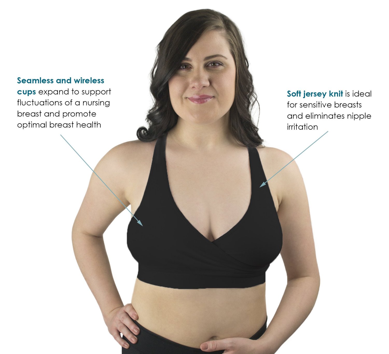Rumina Racerback Nursing Bra with a Built-in Hands-Free Pumping Bra :  : Clothing, Shoes & Accessories