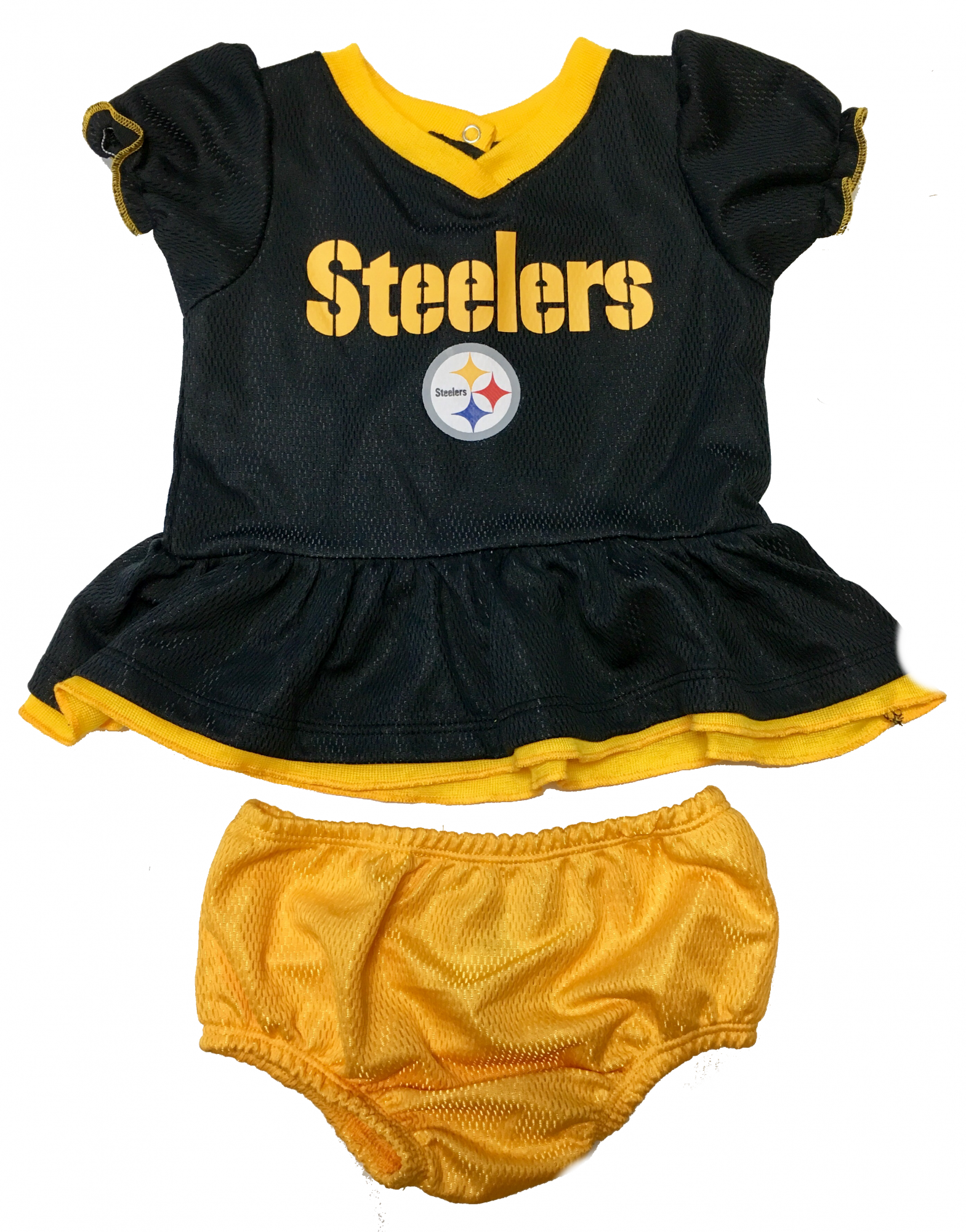 Steelers Player Jersey Baby Dress & Diaper Cover Set