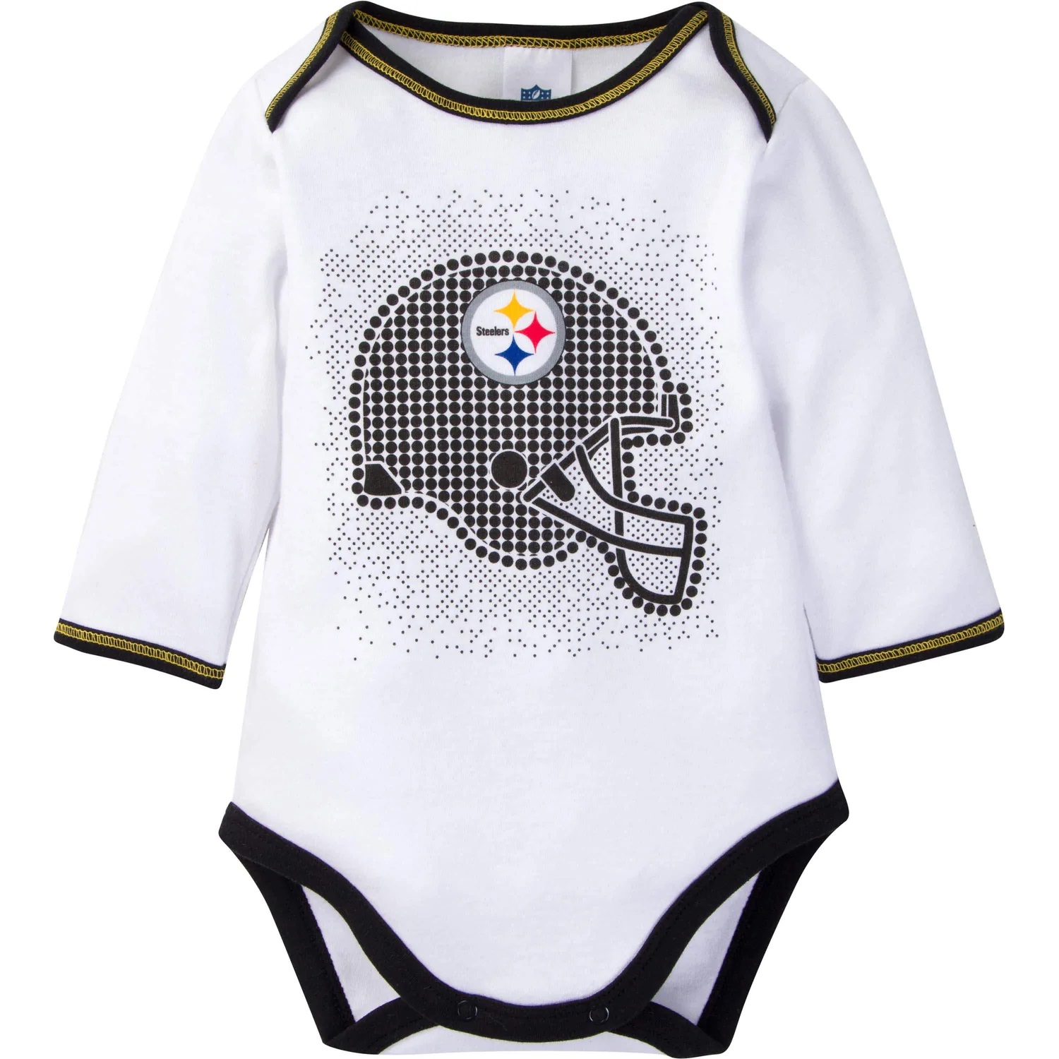 NFL Pittsburgh Steelers Boys Dazzle Bodysuit, 0-3 Months, Black