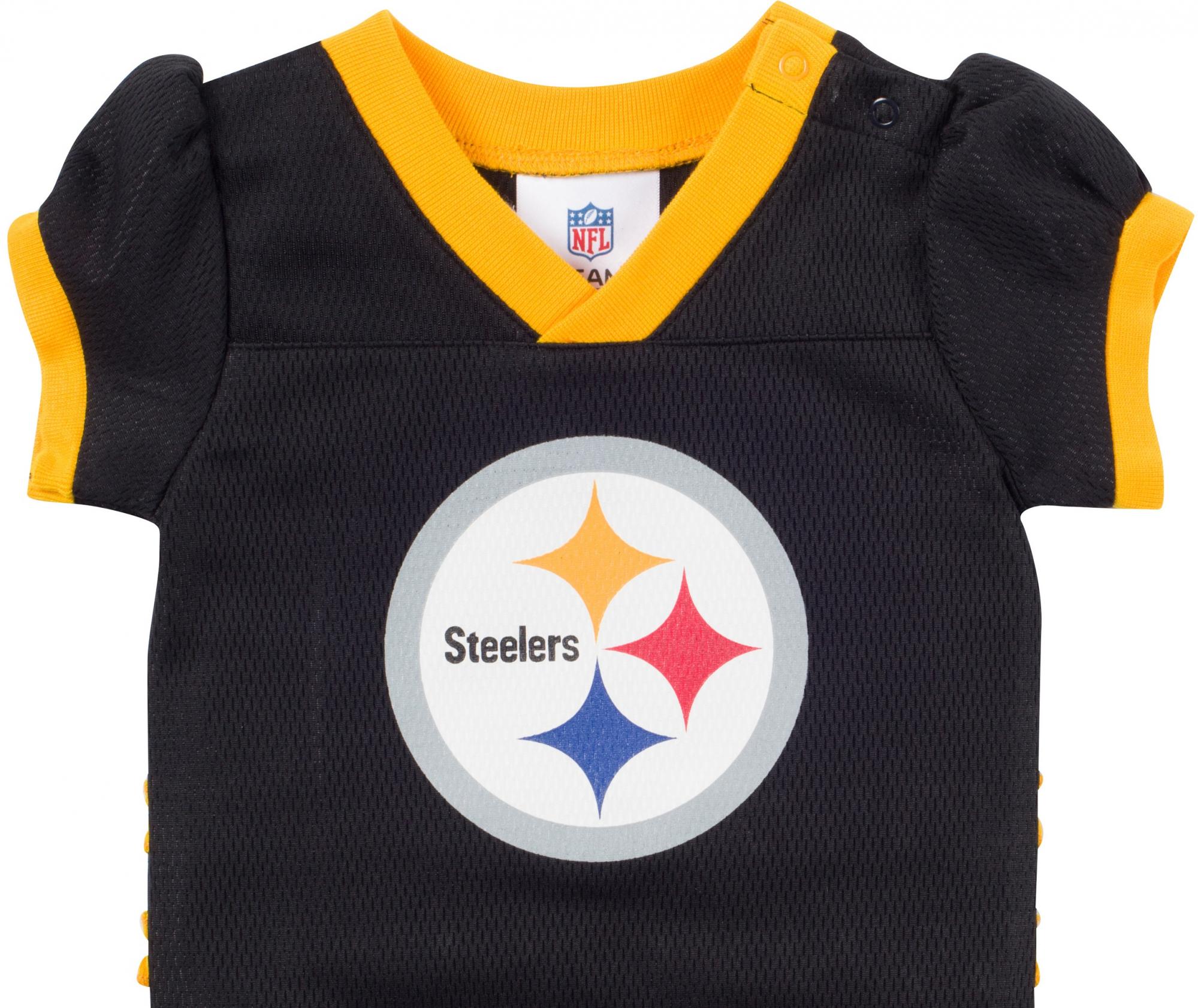 Steelers Player Jersey Baby Dress & Diaper Cover Set