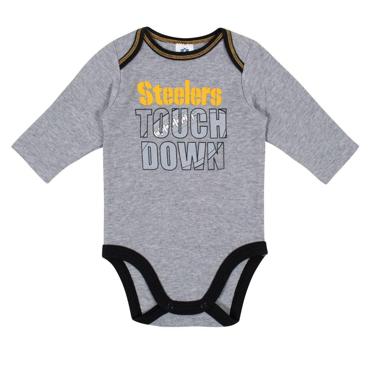 Steelers Black & Gold Longsleeve Onesie--2 Pack