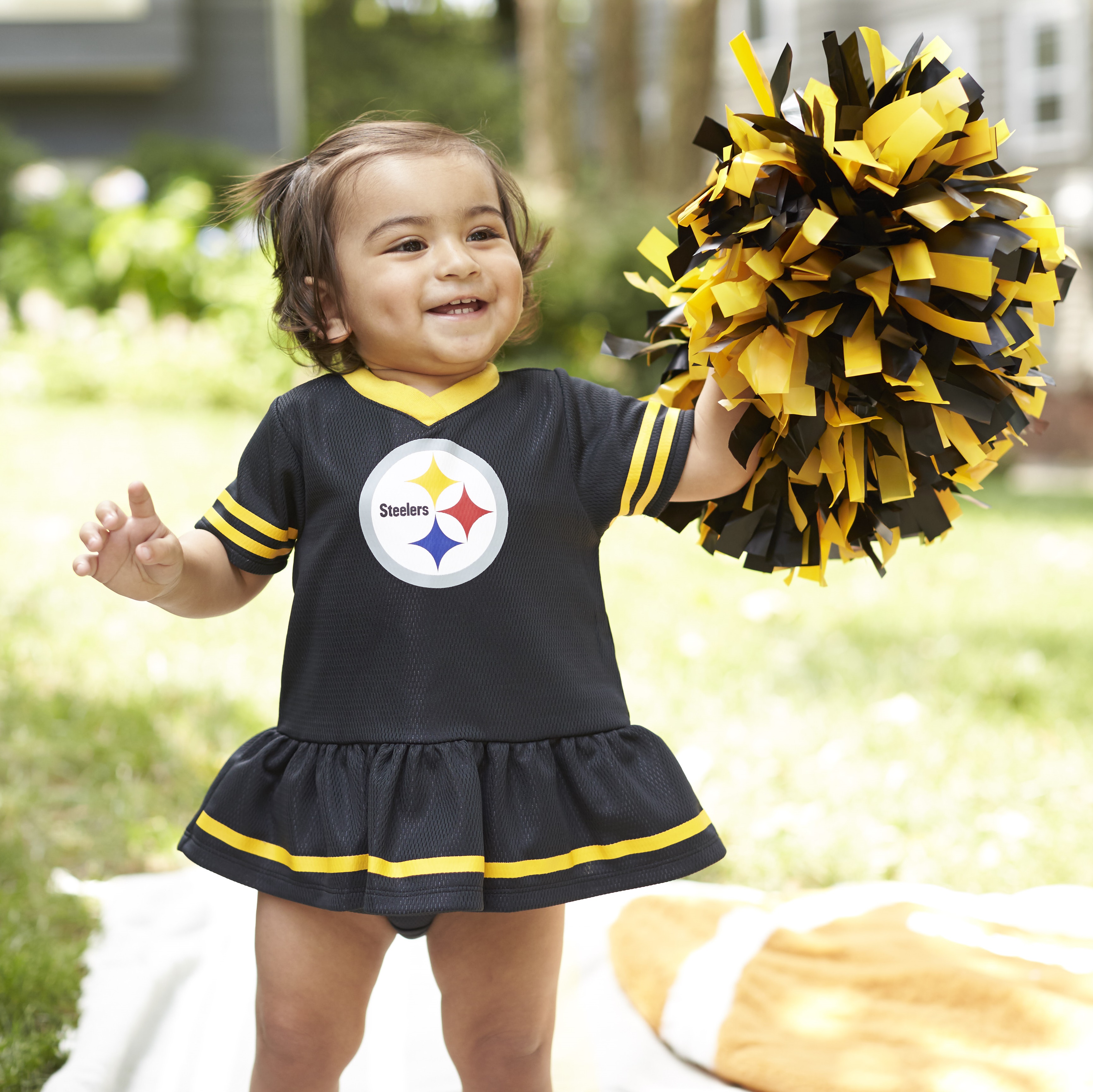 Steelers Player Jersey Baby Dress & Diaper Cover Set